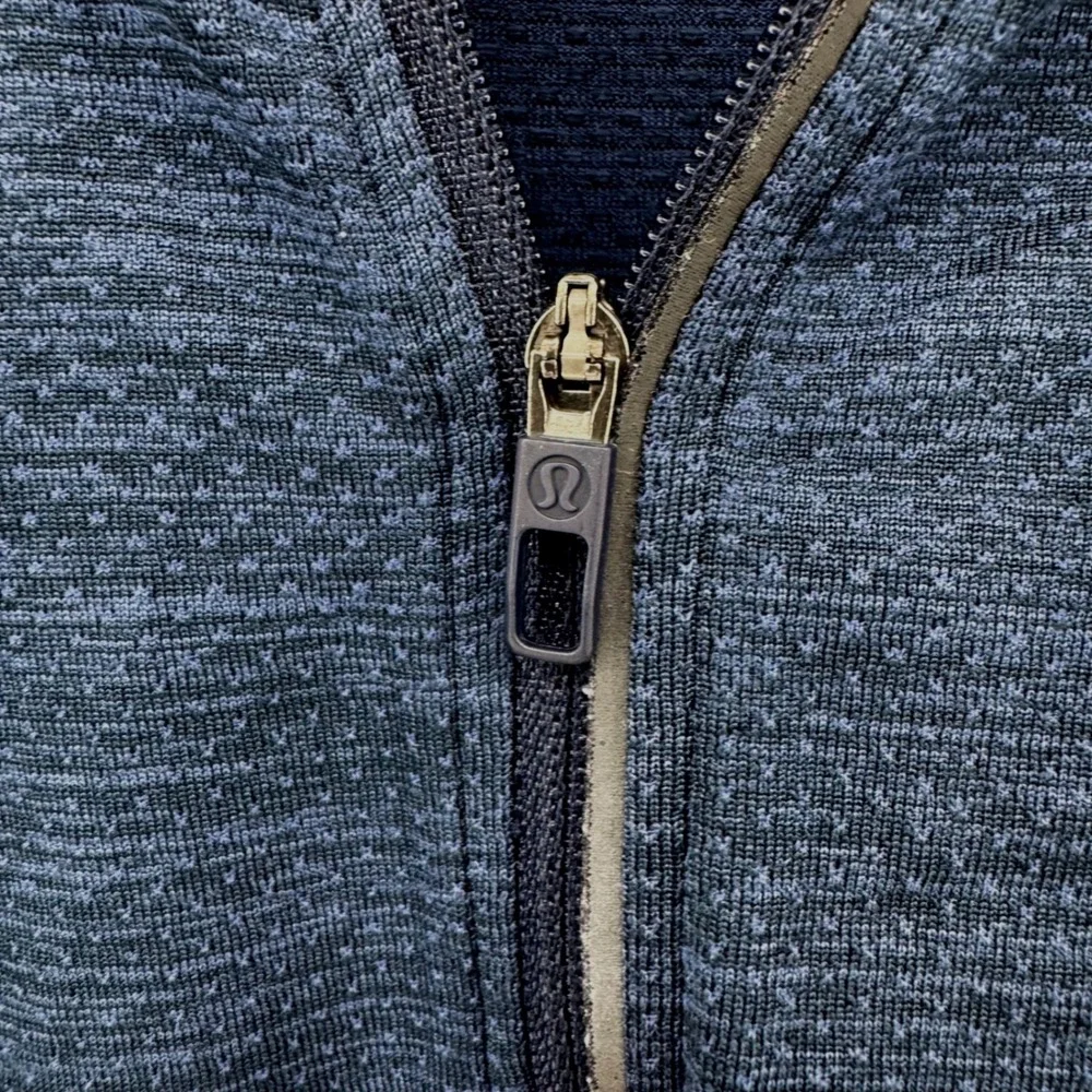 Lululemon Mens XL Metal Vent Tech 1/2 Zip Pullover Mens Navy Blue‎ Space Dye